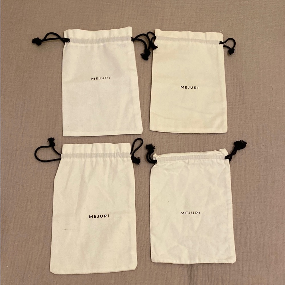 Mejuri Cream Jewelry Pouches Set of Four